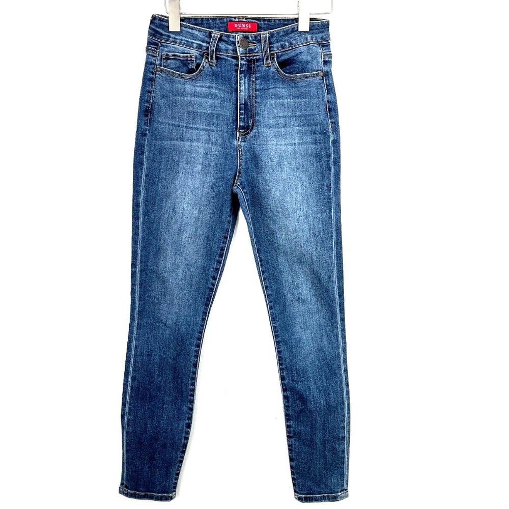 GUESS Los Angeles Blue Dark Wash Skinny Jeans Size 27